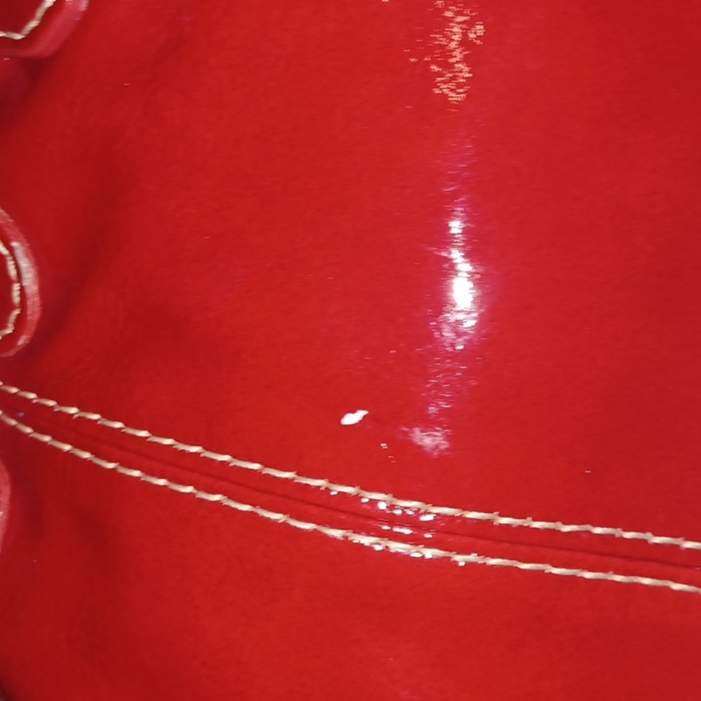Dooney & Bourke Patent Leather Red Satchel - Picture 4 of 12